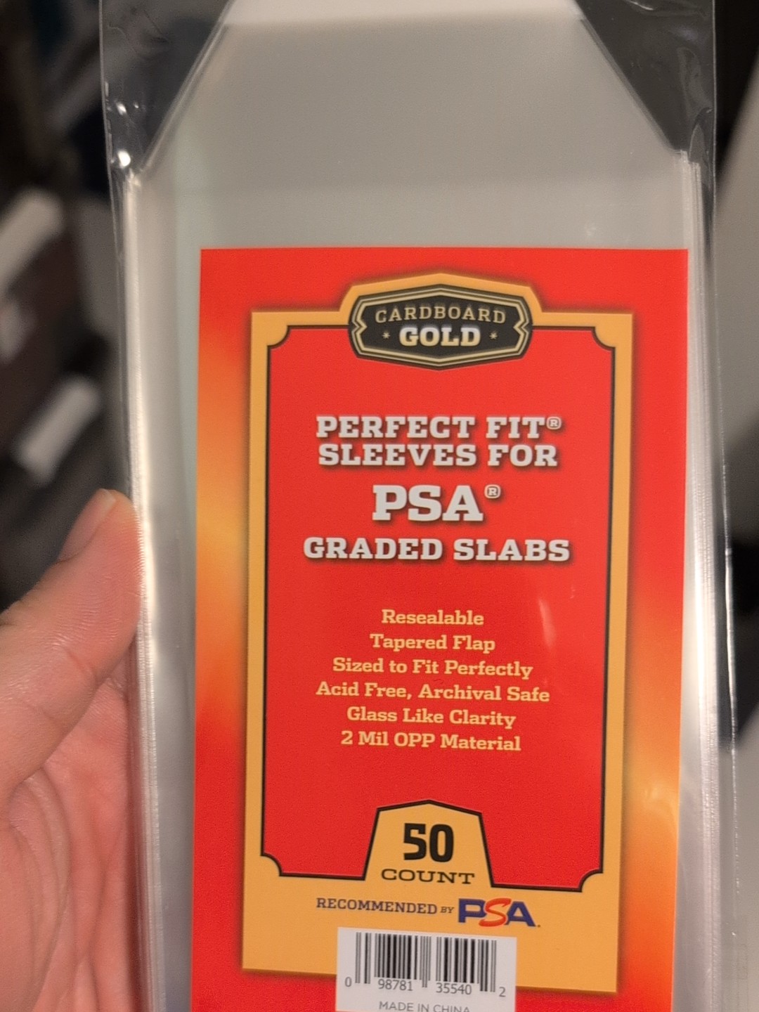 Cardboard Gold Perfect Fit Sleeves for PSA Graded Cards/Slabs WITH PSA LOGO  | Lazada Singapore