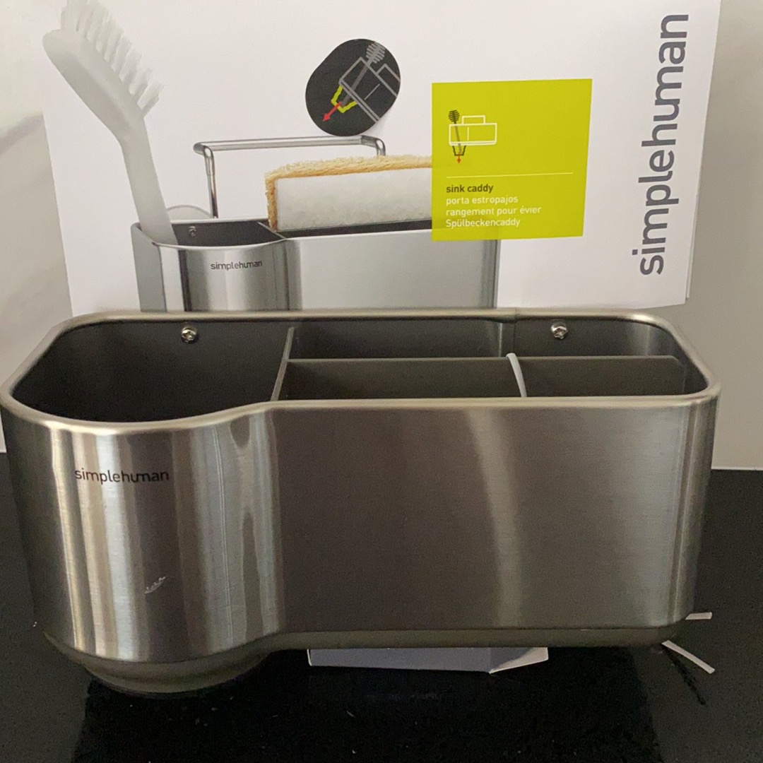 simplehuman Sink Caddy in Brushed Stainless Steel KT1116 - The