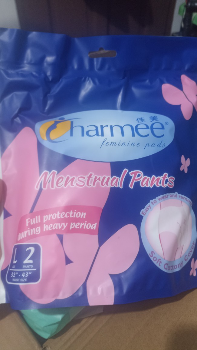 CHARMEE, Feminine Pads Menstrual Pants Large 2s