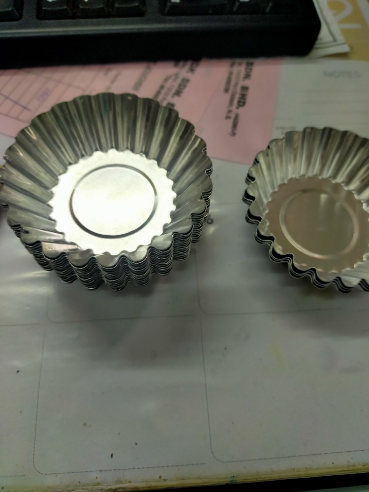 48pcs Aluminum Alloy Egg Tart Molds Thick Reusable Flower Cupcake Mold