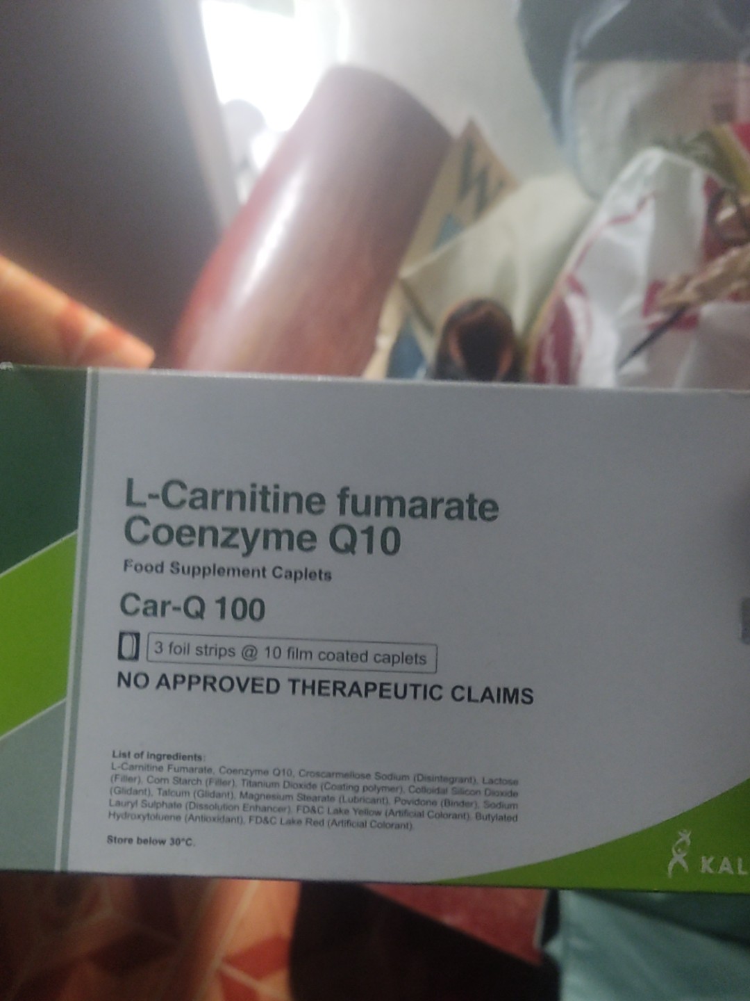 L-Carnitine 500mg + Coenzyme Q10 100mg CarQ Heart Supplement