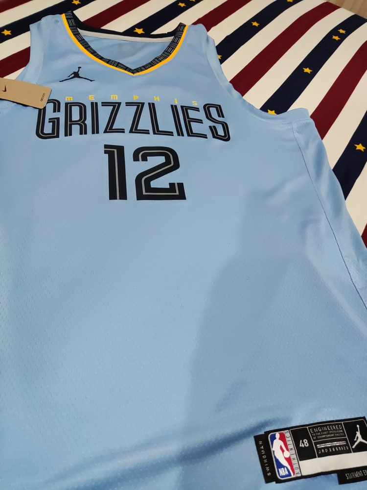Memphis Grizzlies 12 Ja Morant Statement Edition 2022-23 Blue Men Jersey -  Bluefink