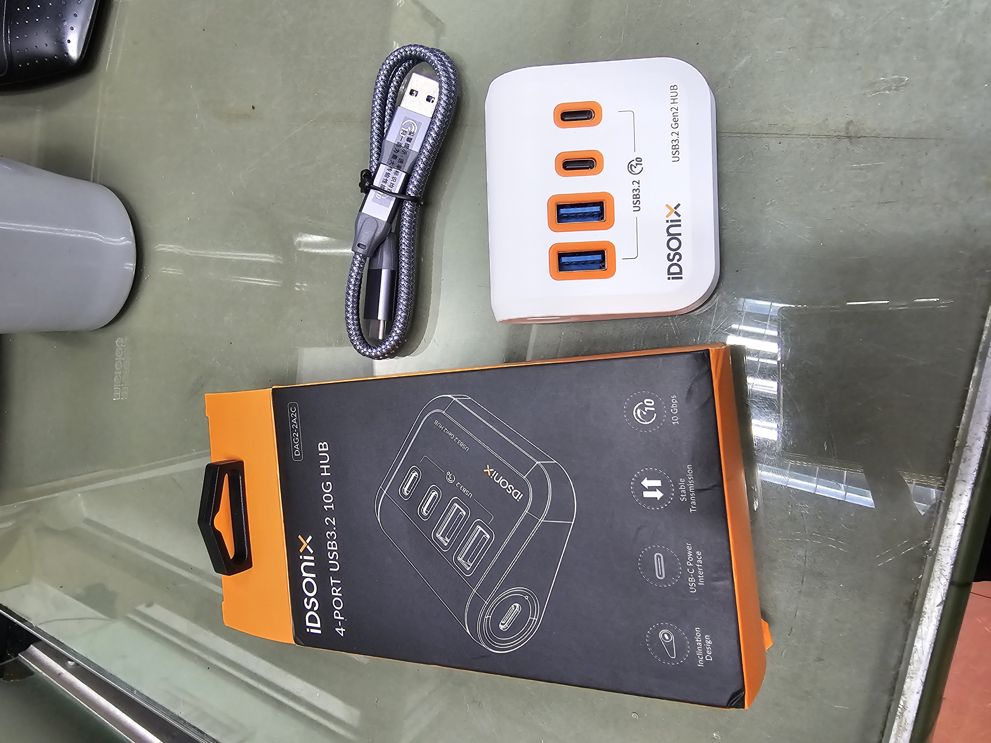 IDsonix 7-Port USB 3.0 Hub | 5Gbps Data Transfer | Red Compact Design For Laptop & Desktop