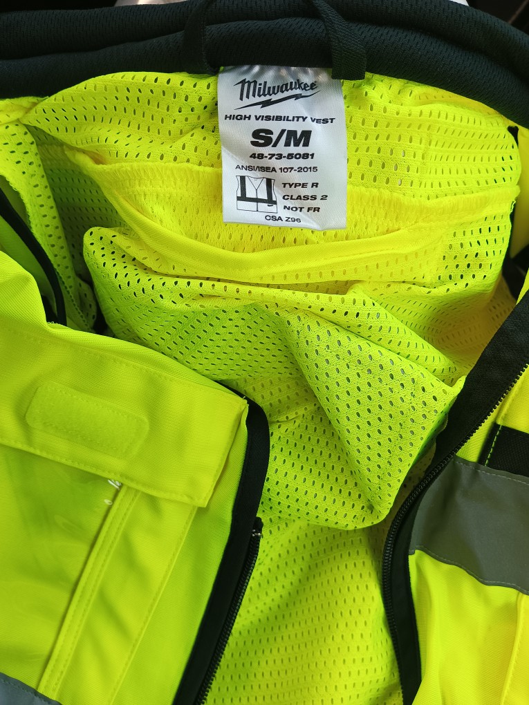 Milwaukee 48-73-5081 ANSI CSA High Visibility Yellow Safety Vests S M - 5