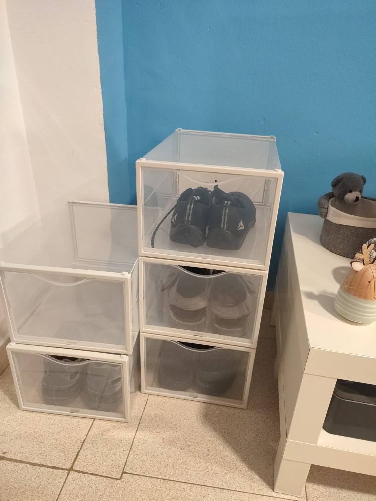 Max Home - Max Home - Cajas de almacenamiento de zapatos apilables y  antivuelco para hogar, Cajas de zapatos plástico, Juego de organizadores de  almacenamiento, Caja zapatero plástico, Organizador de zapatos apilable