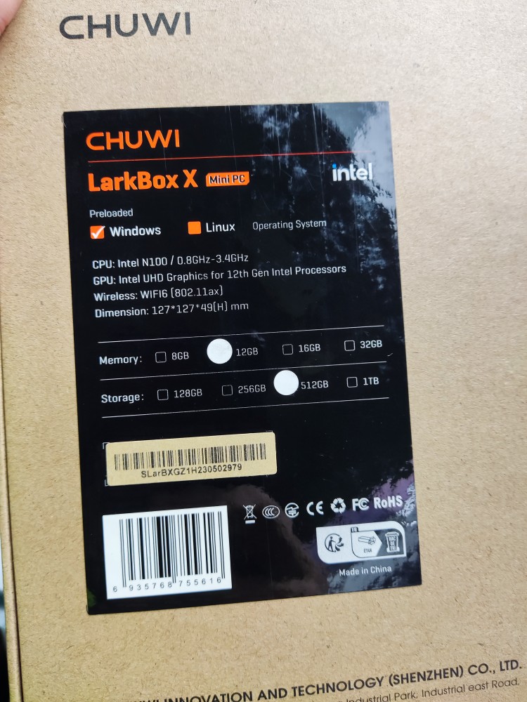 CHUWI LarkBox X 2023 16GB 512GB - ミニPC