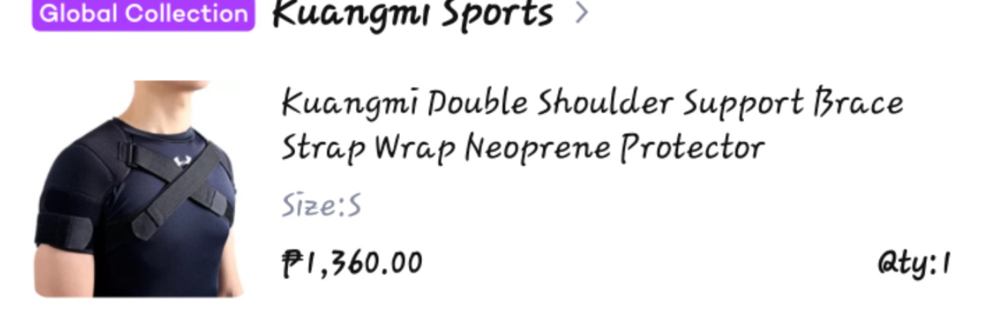  Kuangmi Double Shoulder Support Brace Strap Wrap