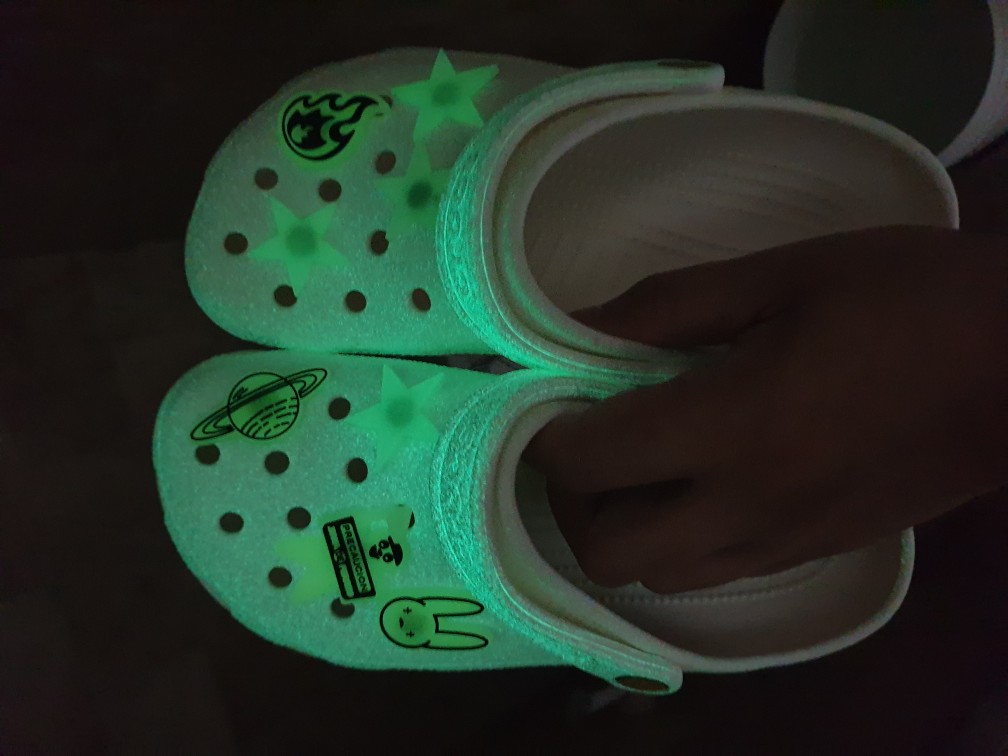 Glow in the online dark bad bunny crocs