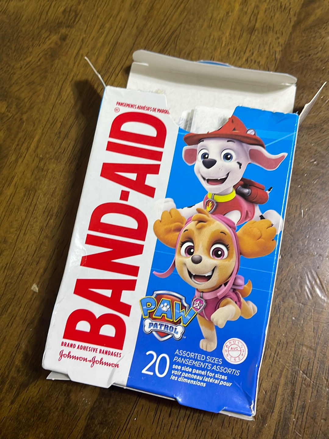 Band-Aid Adhesive Bandages Kids Paw Patrol Assorted Sizes 20 ct