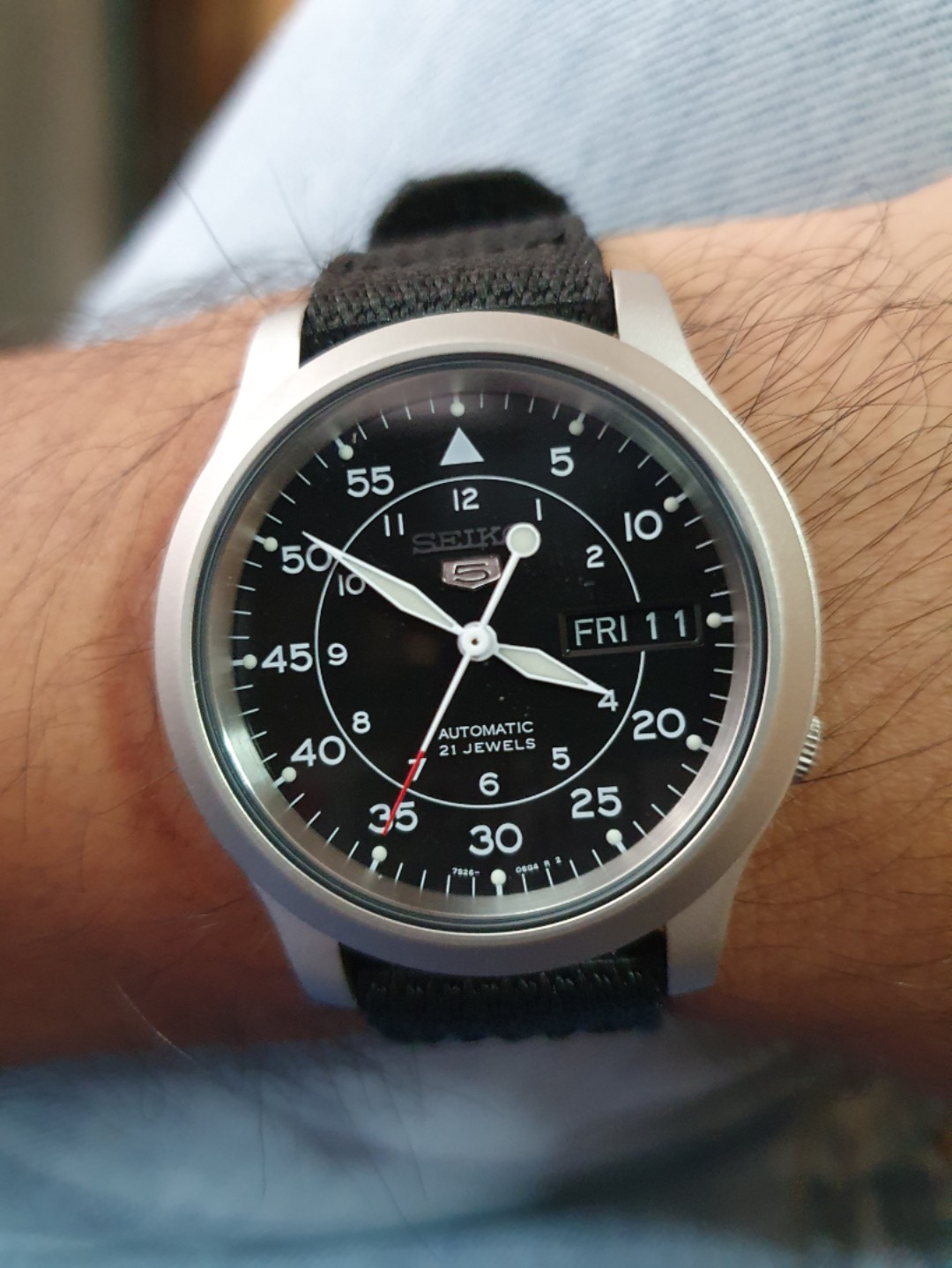 Wrist Seiko Five Snk809k2 Seiko Sport Automatic SNK809K2 Black