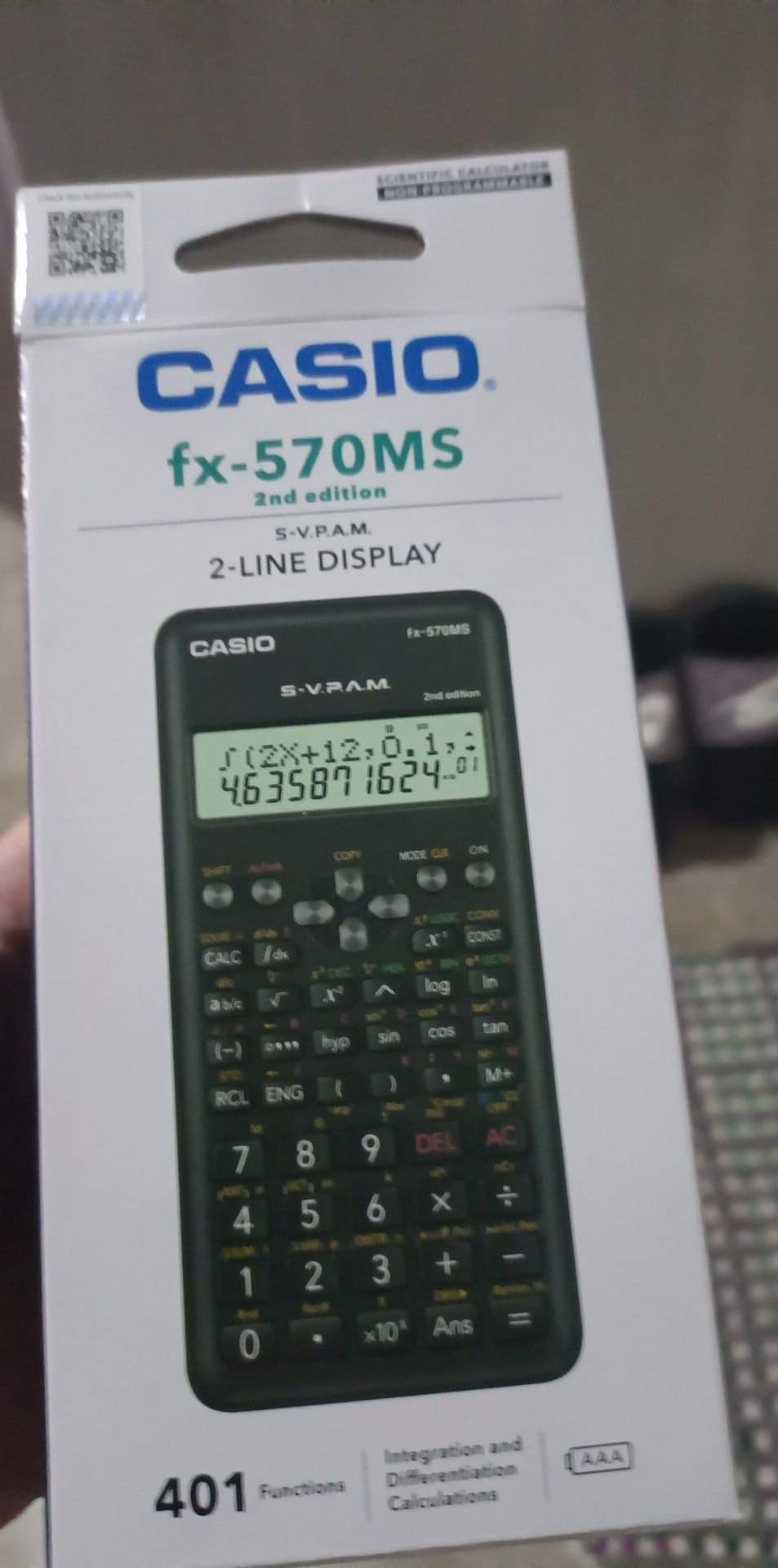 Casio FX570ms 2nd edition with Shift Solve Scientific calculator