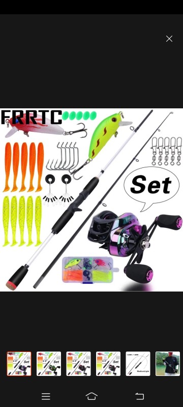 FRRTC Fishing Full Set 165cm 180cm Casting Fishing Rod Medium Light Power  7.2:1 Gear Ratio Casting Fishing Reel Left/Right Hand