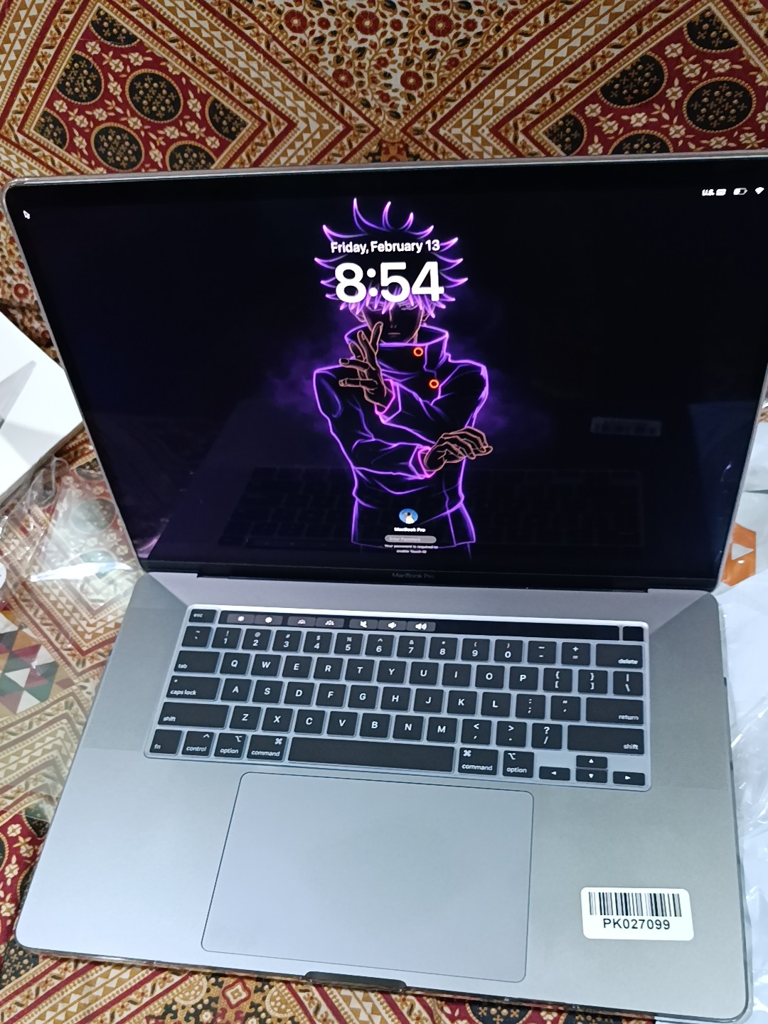 Copertura tastiera per MacBook Pro 16 pollici, protezione della pelle in TPU ultra trasparente ad alta trasparenza per MacBook Pro 16 pollici con Touch Bar (modello A2141) Layout UE trasparente