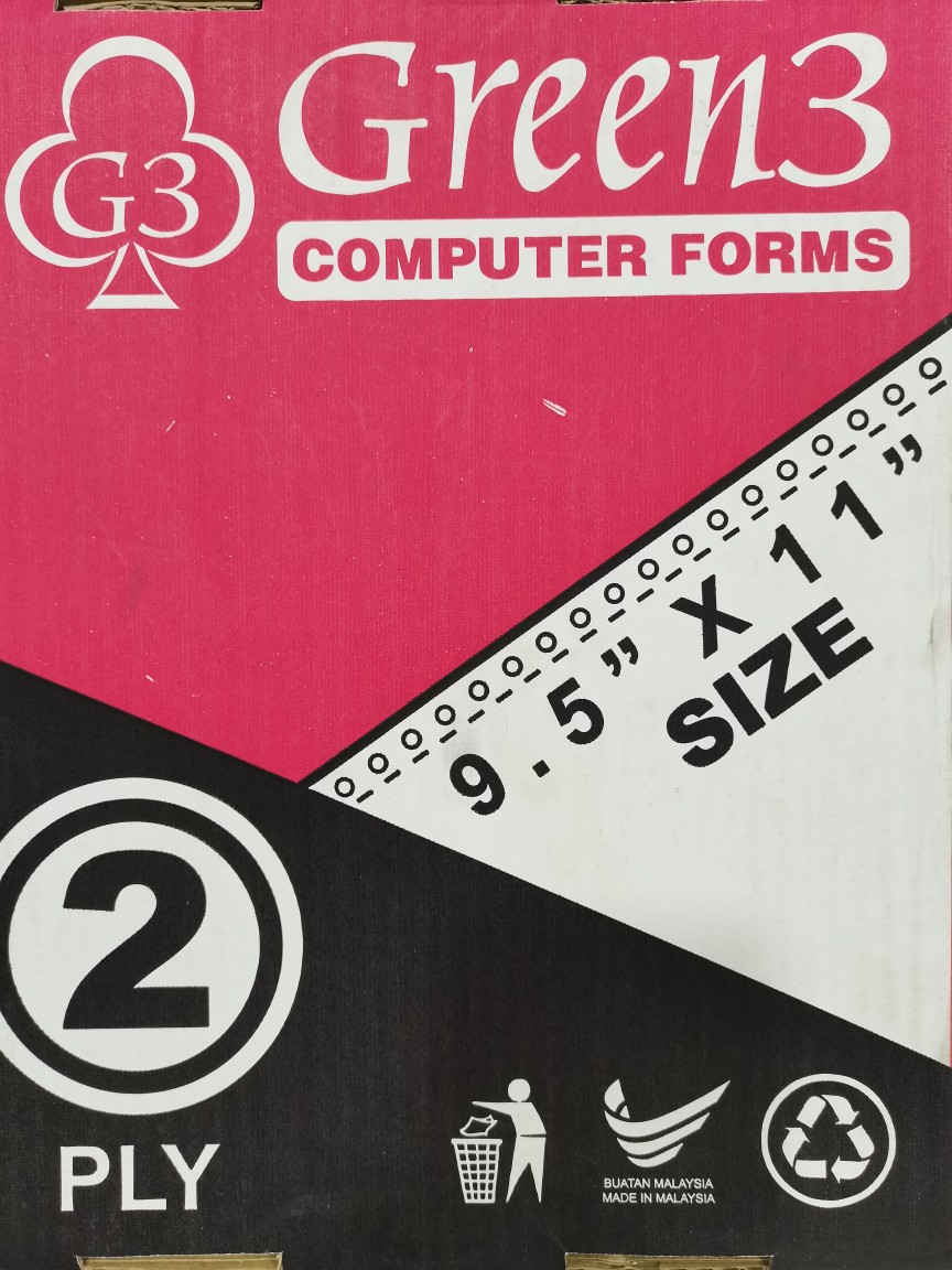 A4 9.5 x 11inch NCR Computer Paper Form Plain White Dot Matrix Printer Paper