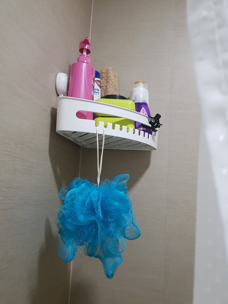 Taili Suction Corner Shower Caddy Corner Shower Shelf Shower Basket Wall  Mounted Shower Holder Organizer For Shampoo, Plastic White Shower Suction  Caddy For Kitchen & Bathroom, Drill-free Removable - Temu
