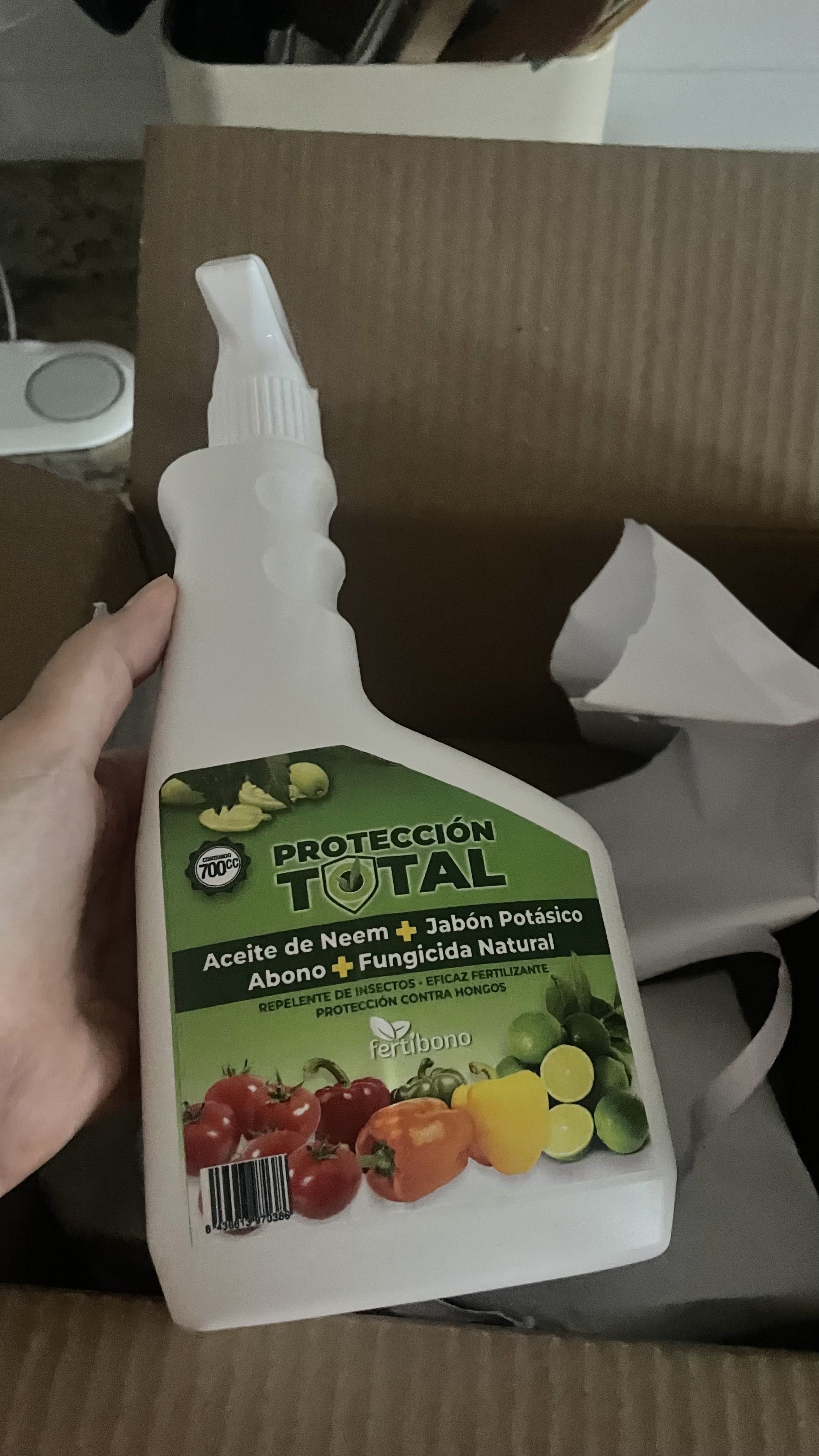 Jabón Potásico,Aceite de Neem y Abono Natural,(750ml),Protección,Prevención  y Curación de Enfermedades Fúngicas e Insectos Dañinos en Plantas