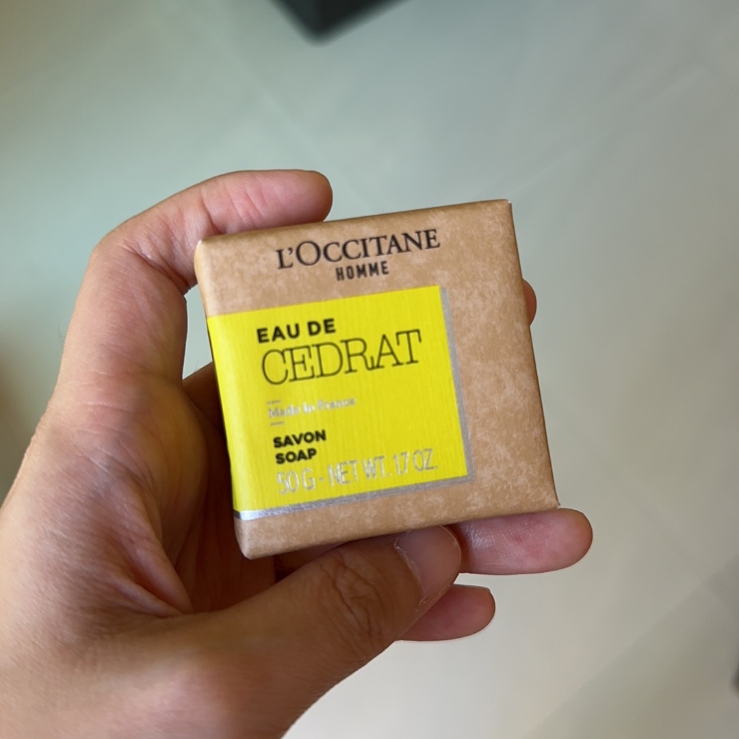 L'Occitane Cedrat Palm Oil Free Soap 50g ล็อกซิทาน สบู่ก้อนกลิ่นเซดาต์  ปราศจากน้ำมันปาล์ม (ทำความสะอาดผิว, สบู่, เซดาต์, หอม, สะอาด, สดชื่น) |  Lazada.co.th