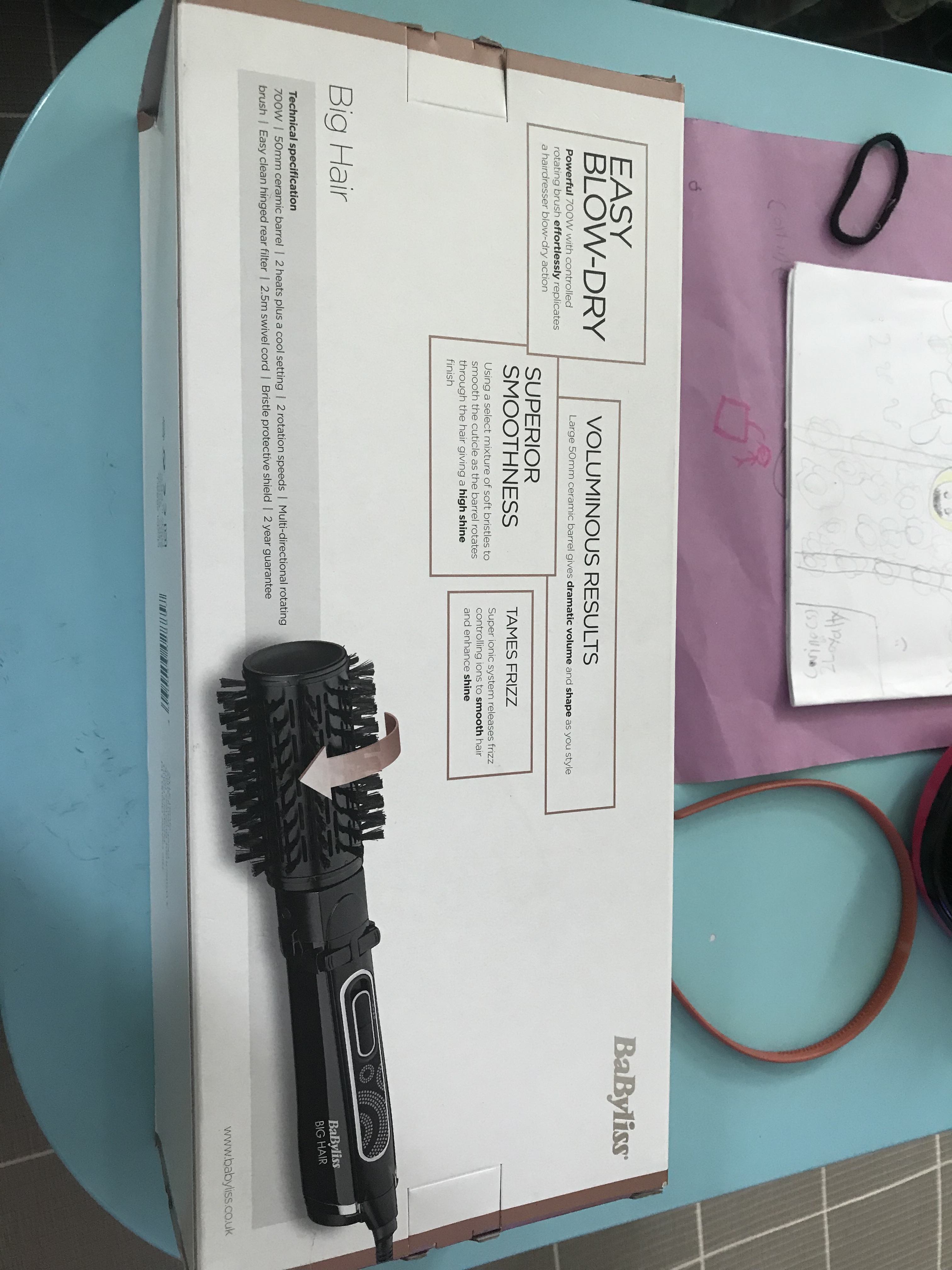 Babyliss 2885u big hair hotsell 700w hot air styler