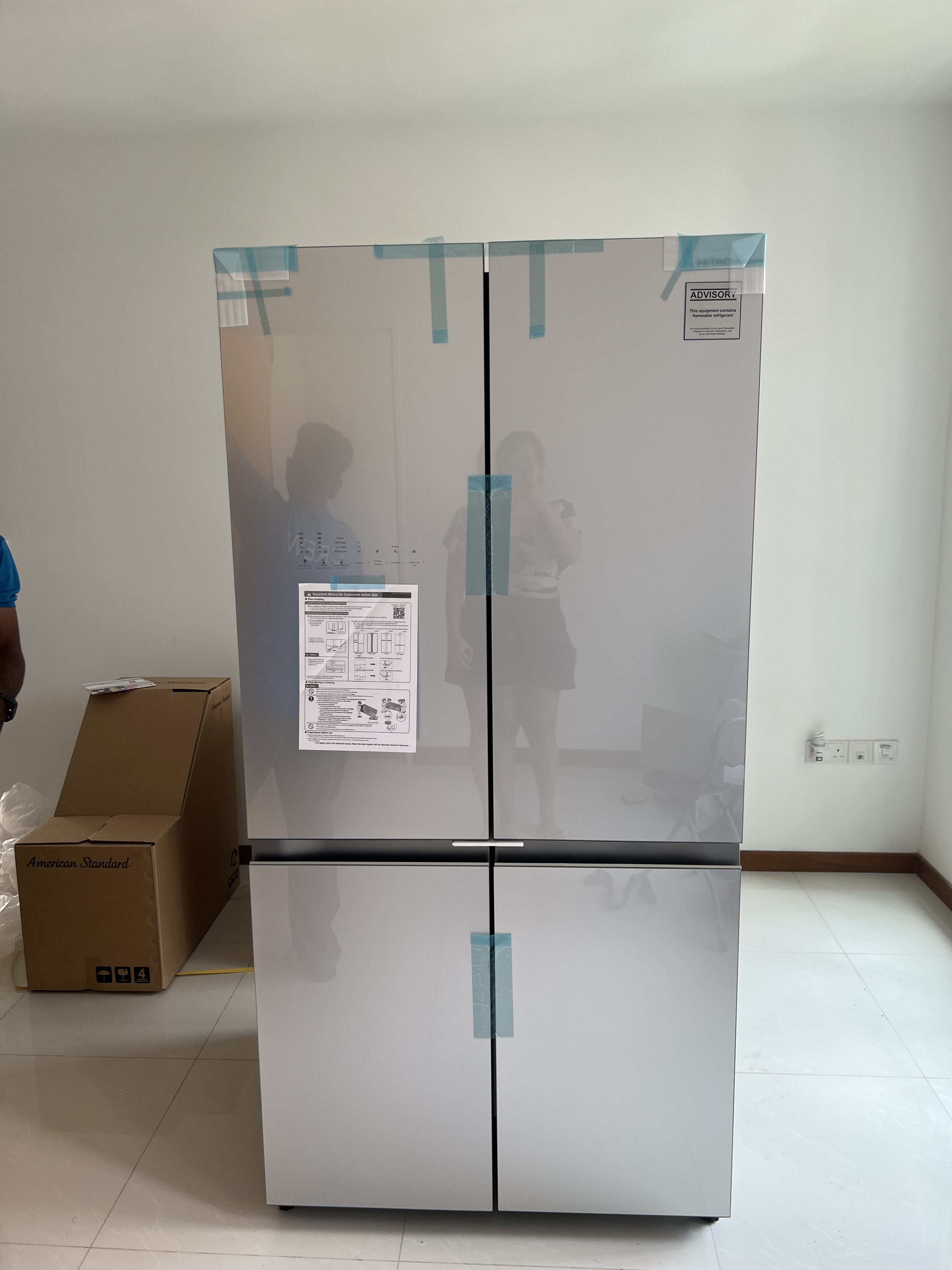 HITACHI R-WB640V0MS-5 570L 4-DOOR FRENCH FRIDGE (BOTTOM FREEZER