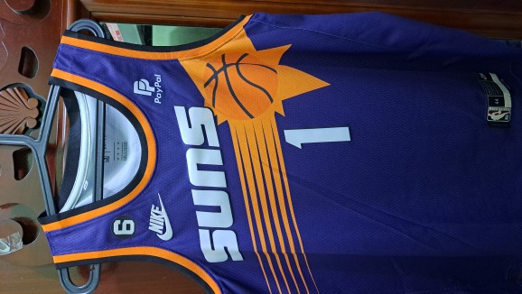 Phoenix Suns Devin Booker 1 2022-23 Classic Edition Purple Jersey Swingman  - Bluefink