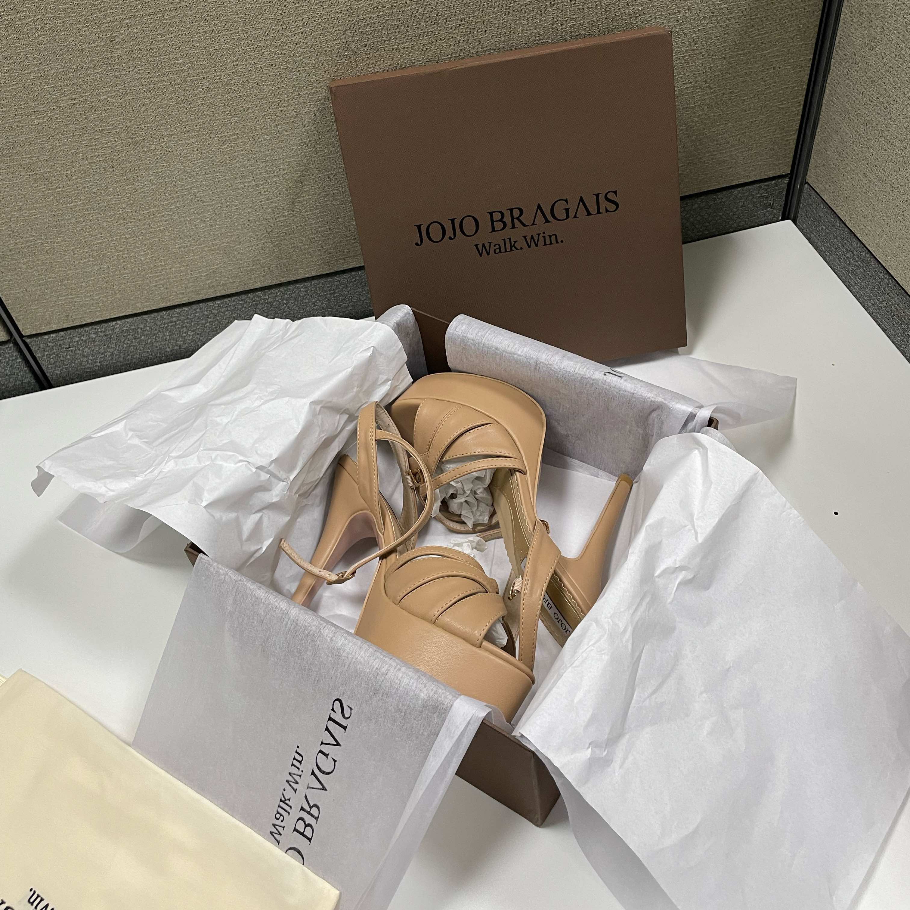 Jojo Bragais Rachel Nude-Glossy 5-Inch High Heels | Pageant Heels