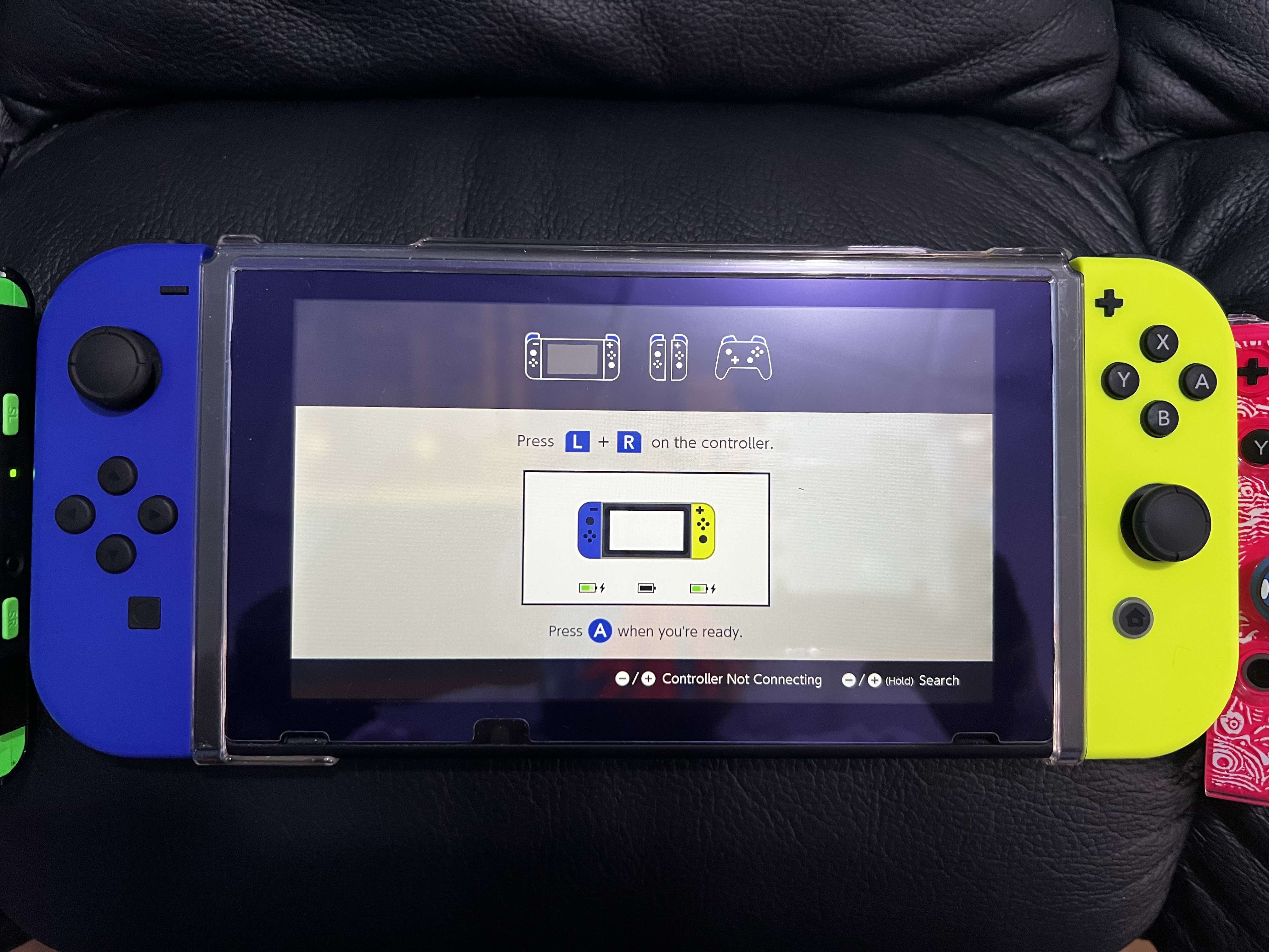 Blue Neon Yellow Joy Con Blue And Yellow Switch Controllers
