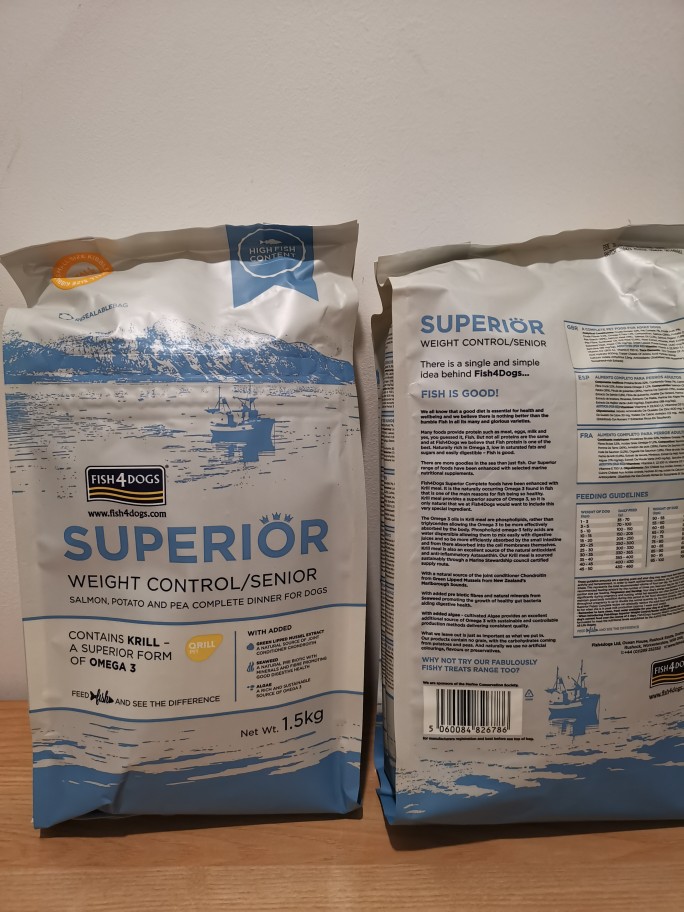 FISH DOGS SUPERIOR WEIGHT CONTROL/SENIOR WITH KRILL (SMALL BITE