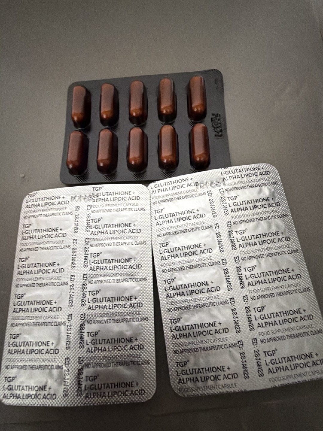 glutathione tgp (Reduced) TGP L-Gluta+AlphaLipoic 100/25mg Capsule 10s