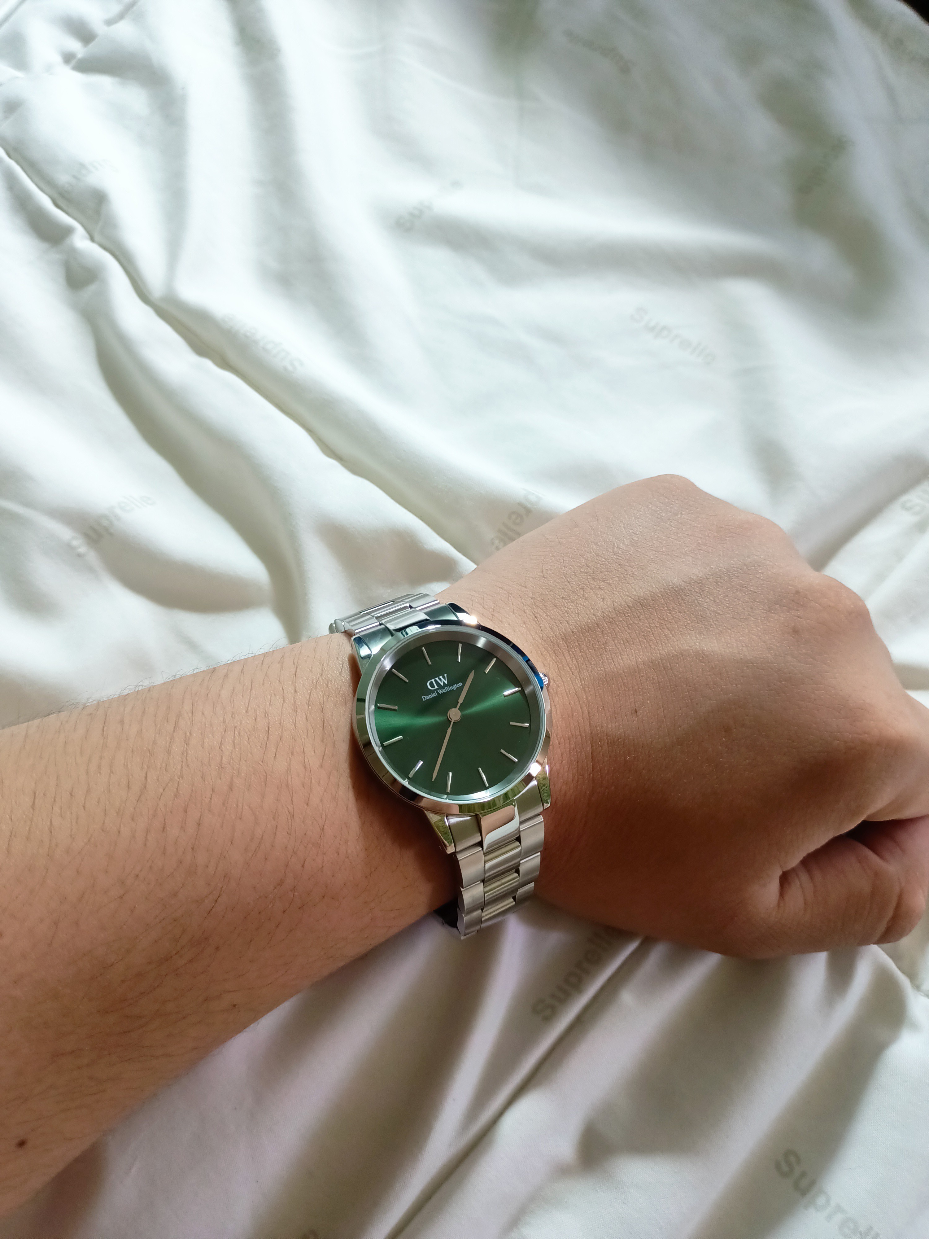 Daniel Wellington Iconic Link Emerald Watch 40mm Silver Green