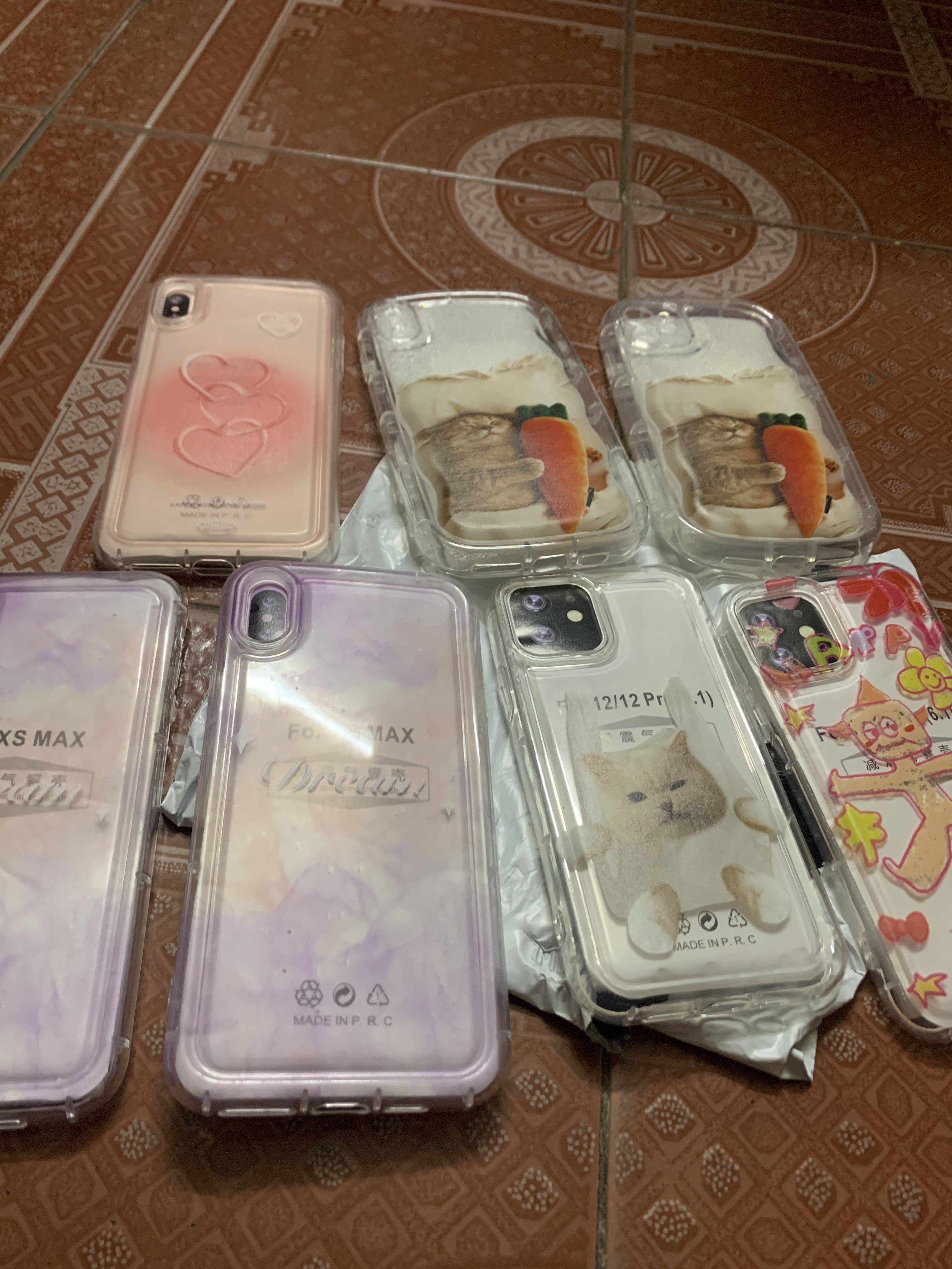 For iPhone 14 Pro Max 13 12 11 Pro Max Coque Air Bag Cushion Shockproof  Clear Phone Case Dreamy Moon Stars Purple Soft Cover