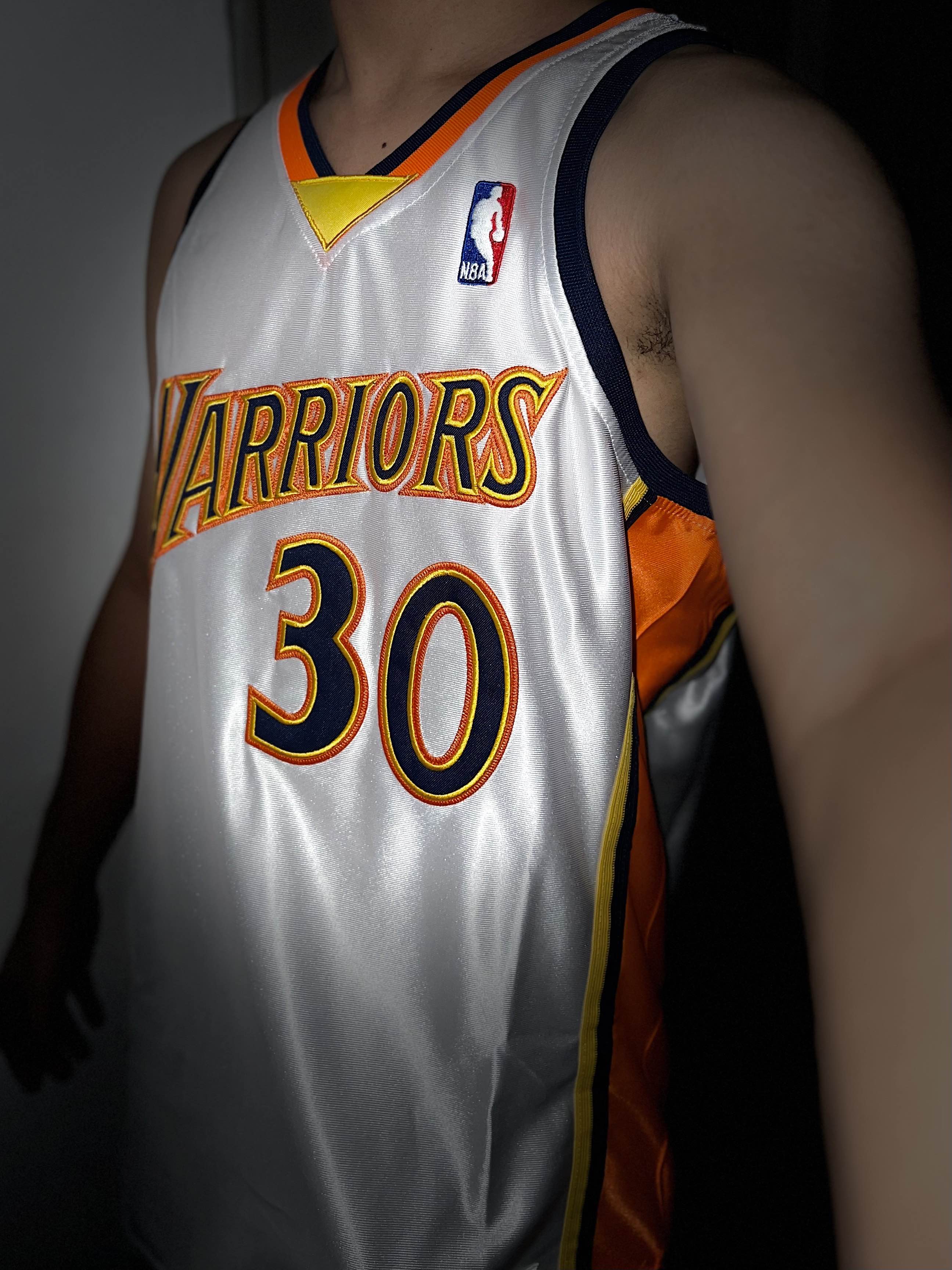 US$ 26.00 - 2009-10 WARRIORS CURRY #30 White Retro Top Quality Hot