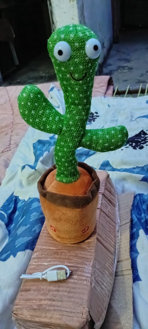 Rechargeable Dancing Cactus Toy with Songs Plush Funny Electronic Singing Dancing  Cactus Shaking Cactus Lightning, Wriggle Twisting Cactus Cute Plush Toy  Education Toy for Children Playing Birthday Gift and Home Decoration Kids