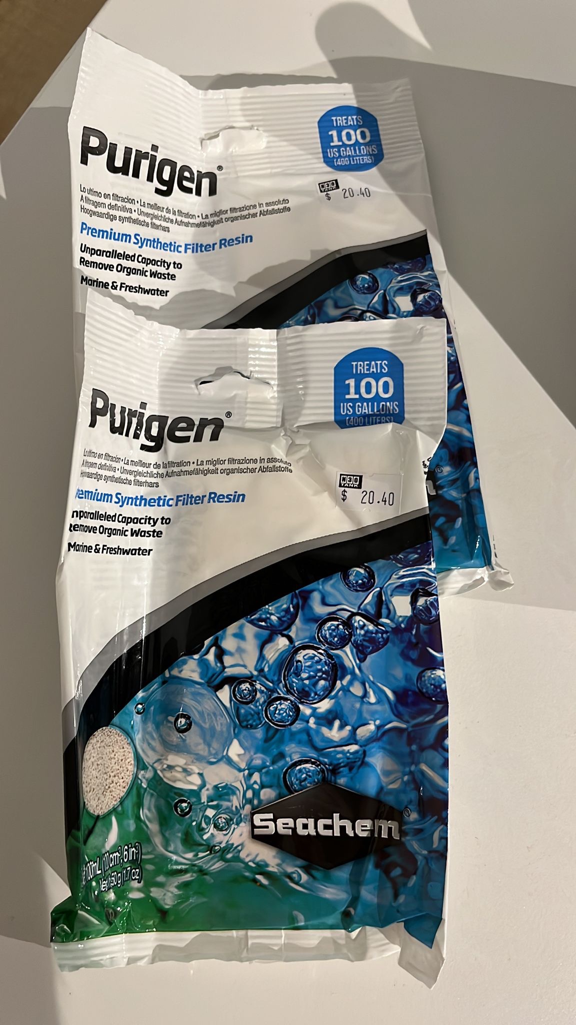 Seachem Purigen 1 Liter Premium Synthetic Filter Resin Marine & Freshwater  1 L