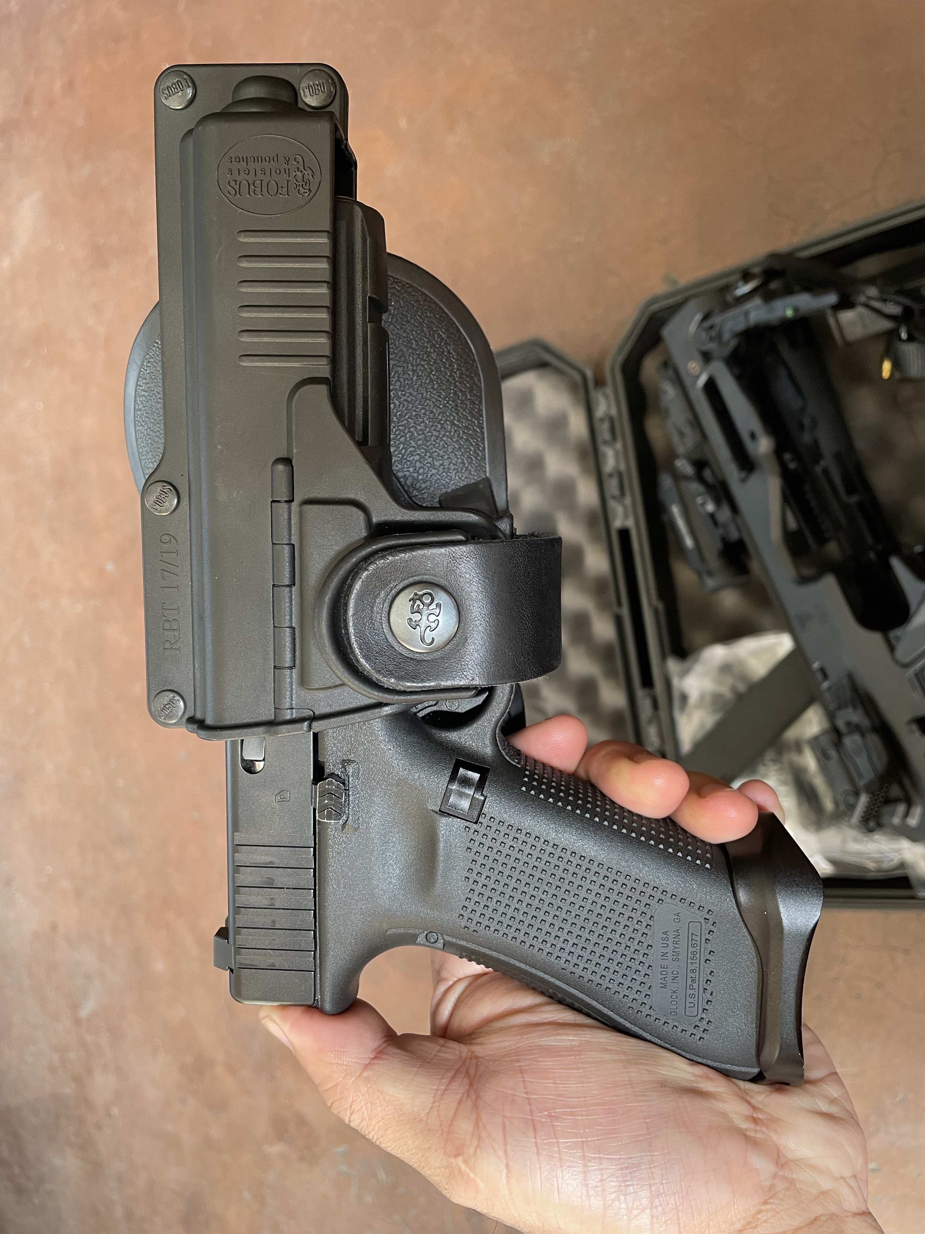 Fobus RBT19G Bundle Glock 19, 19X, 23, 32, 45 tactical holster + Flashlight  & Laser protection units