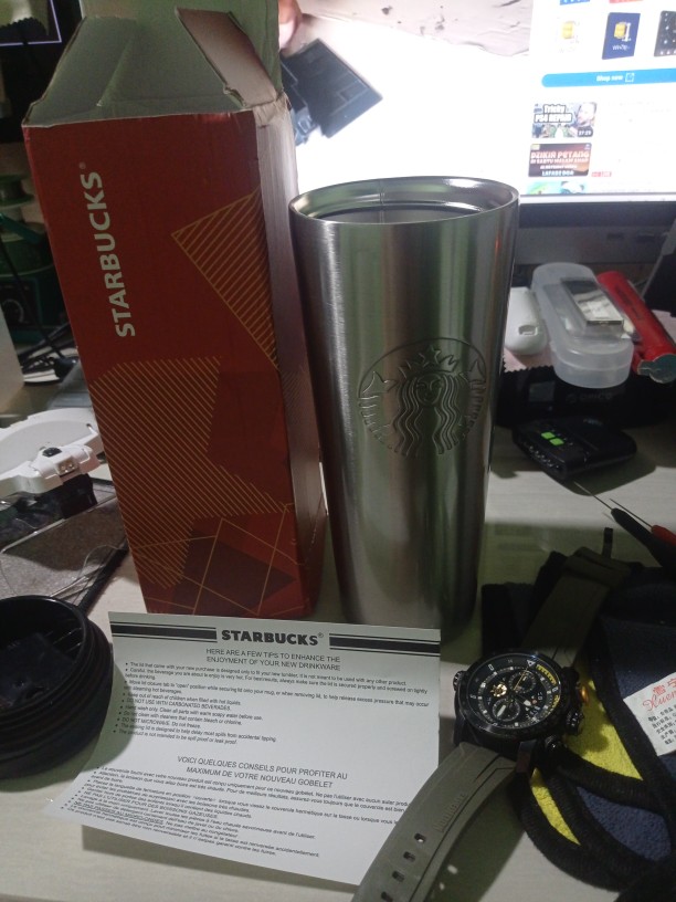 Thermos TERMOS Tumbler Starbucks Termo Botella Para Beber Acero Inoxidable  Sirena Troy