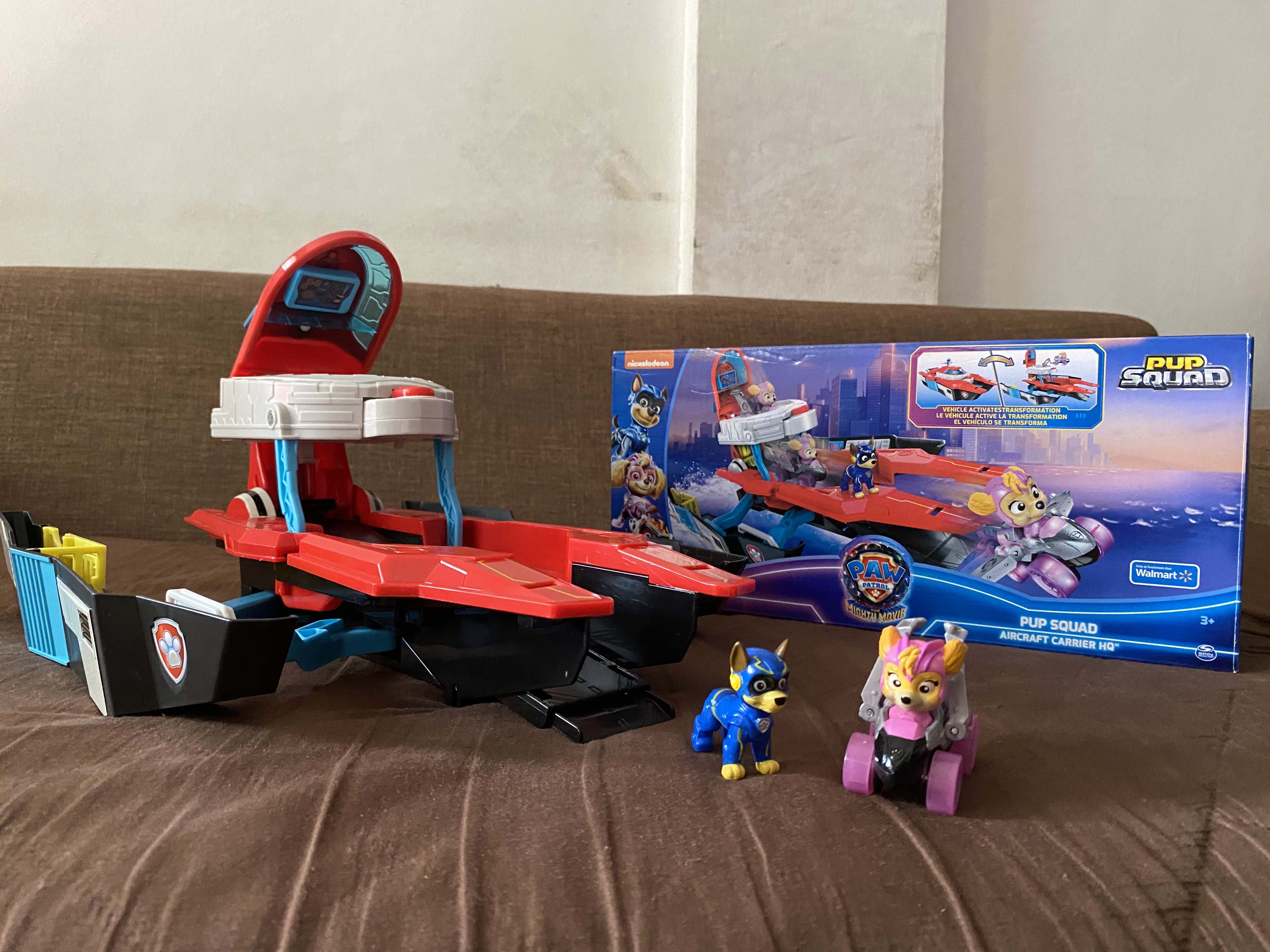 Live! Paw Patrol The Mighty Movie! Pup Squad Aircraft Carrier HQ UNBOXING!  
