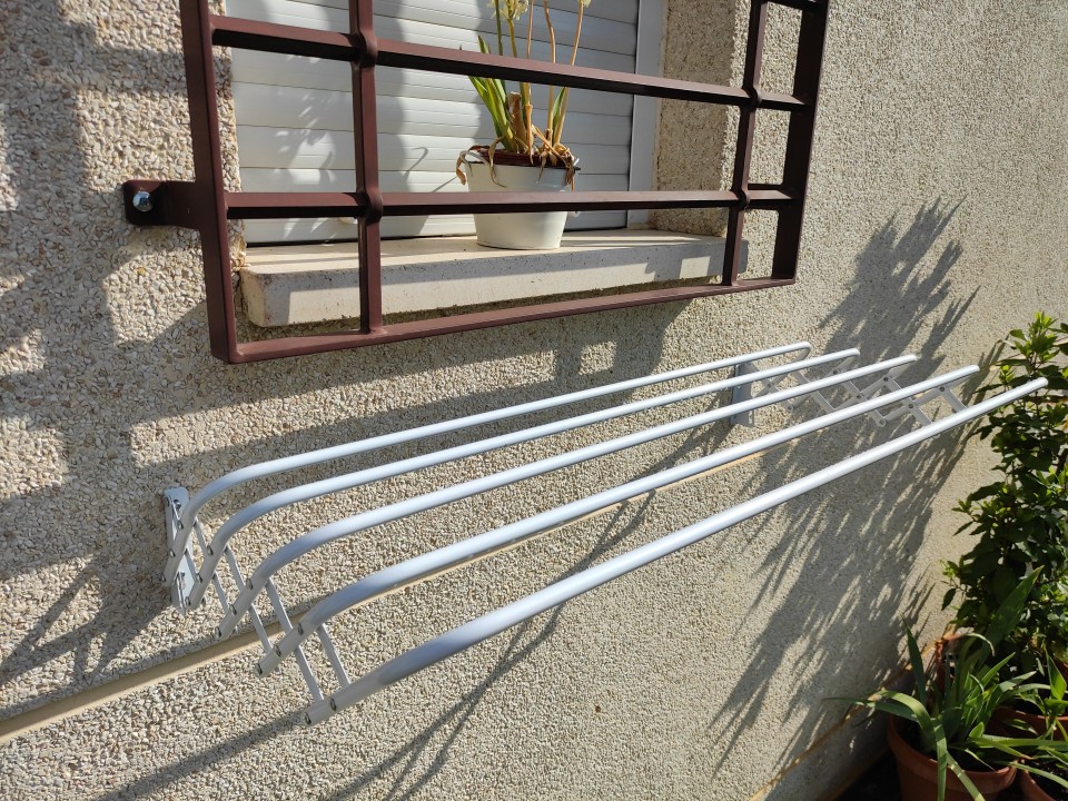Tradineur - Tendedero plegable para balcón o radiador, 7 metros de
