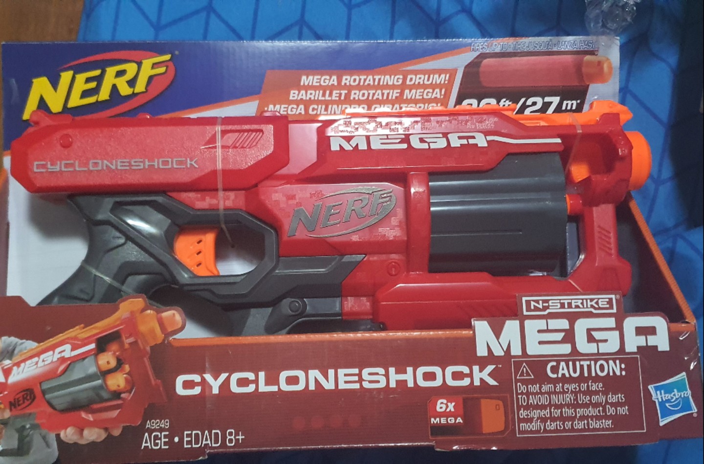 Nerf Mega CycloneShock Blaster with 6 Nerf Darts