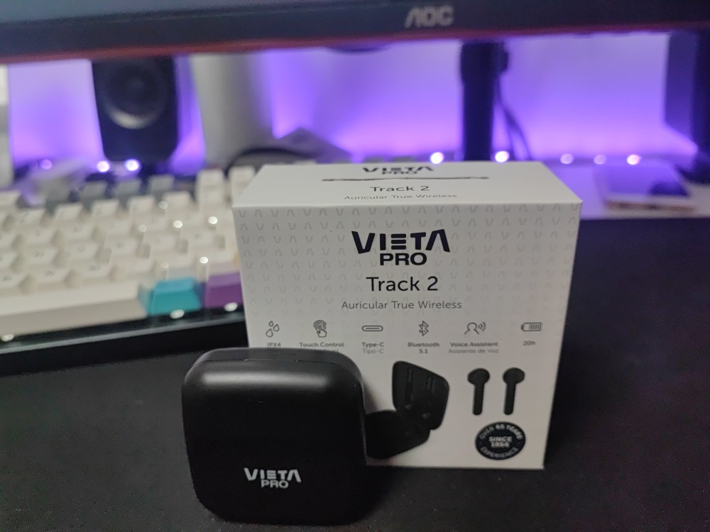 Vieta Pro - Auriculares Track 2 con Bluetooth 5.0, True Wireless, micrófono,  Touch Control, autonomía de 20h