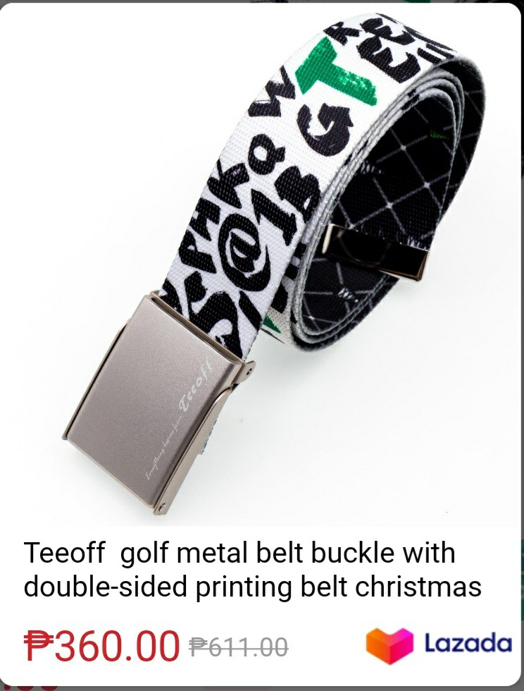 Teeoff Golf Web Belt Reversible Metal Buckle