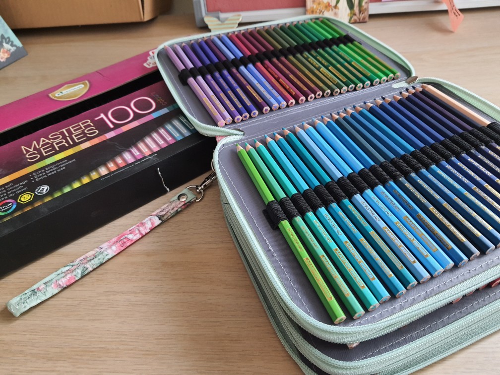 120 Slots Colored Pencil Case with Compartments Pencil Holder for