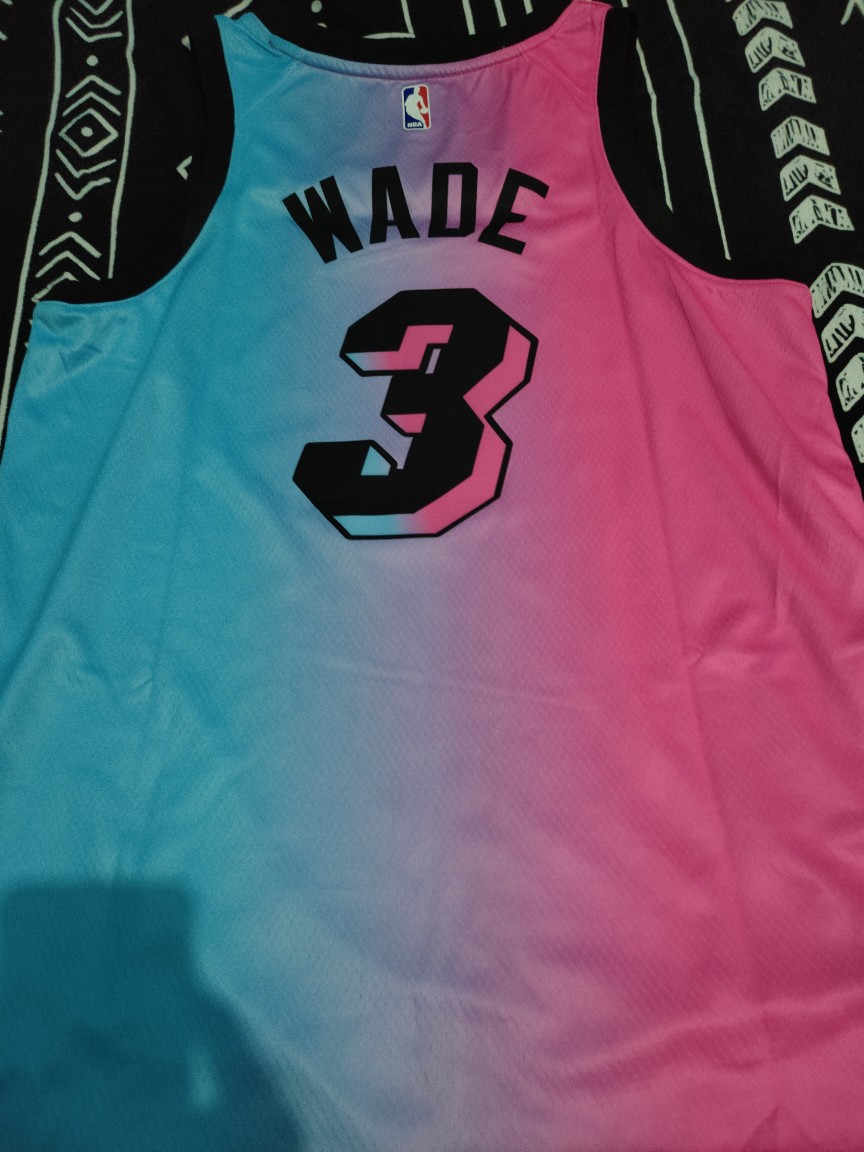 Men's Miami Heat Dwyane Wade #3 Pink 19-20 Swingman Jersey - City