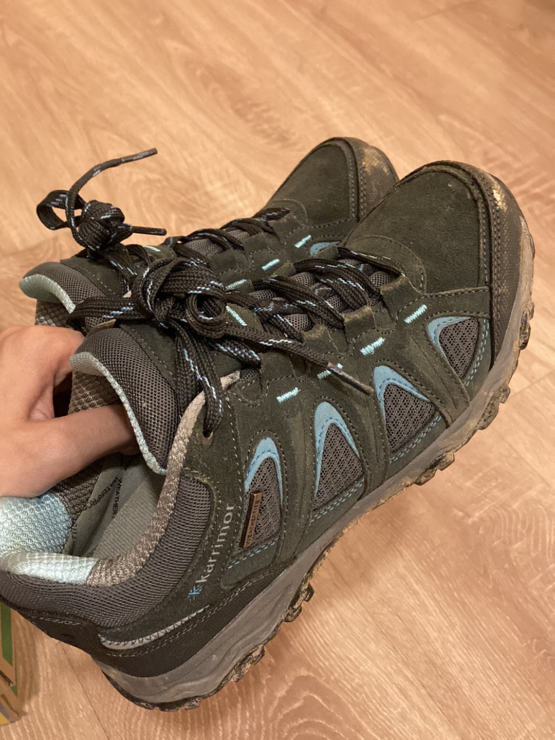 Karrimor Womens Mount Waterproof Walking Shoes Womens (Grey/Blue