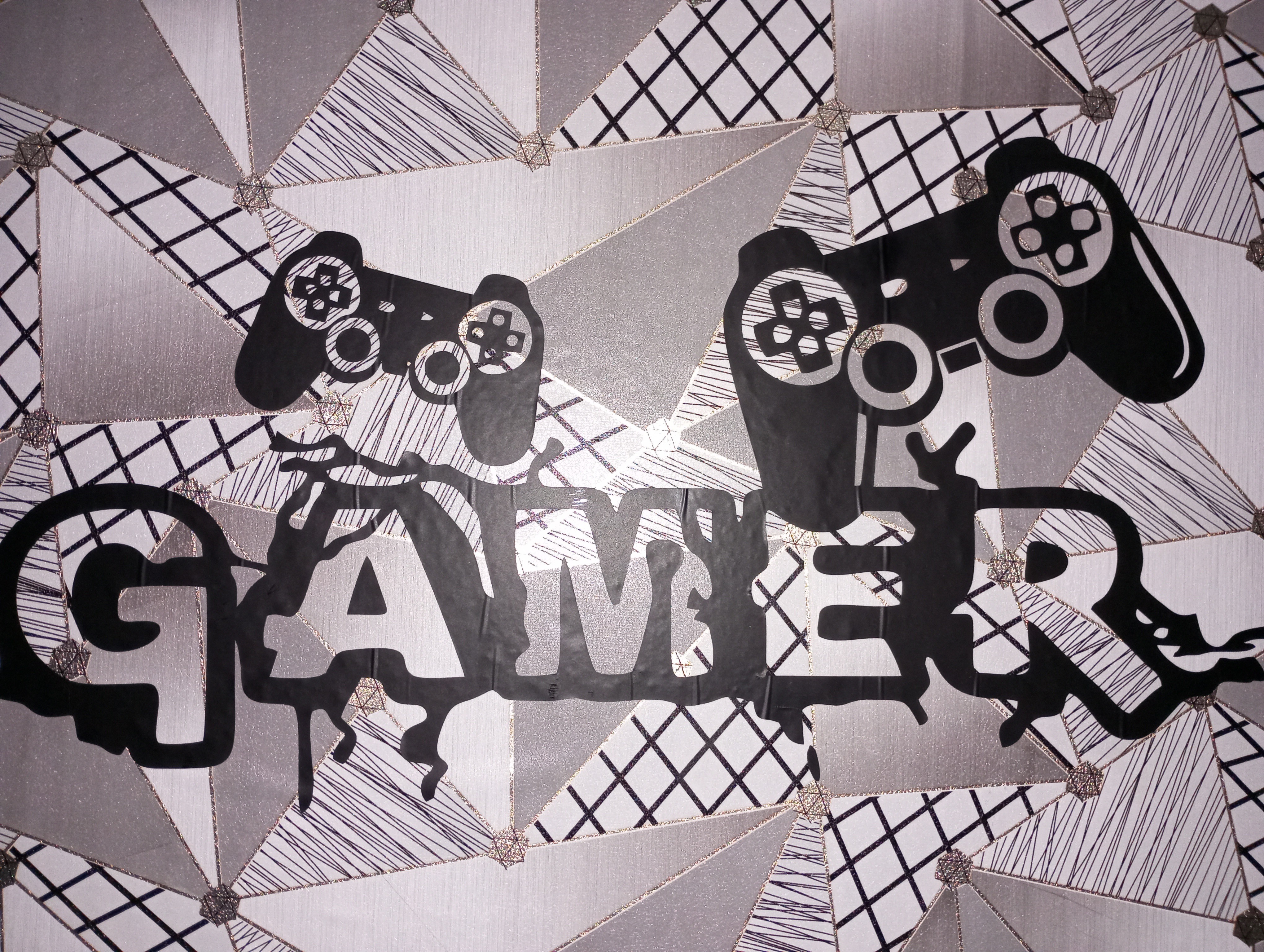 Gamer Wall Decals in Black Color