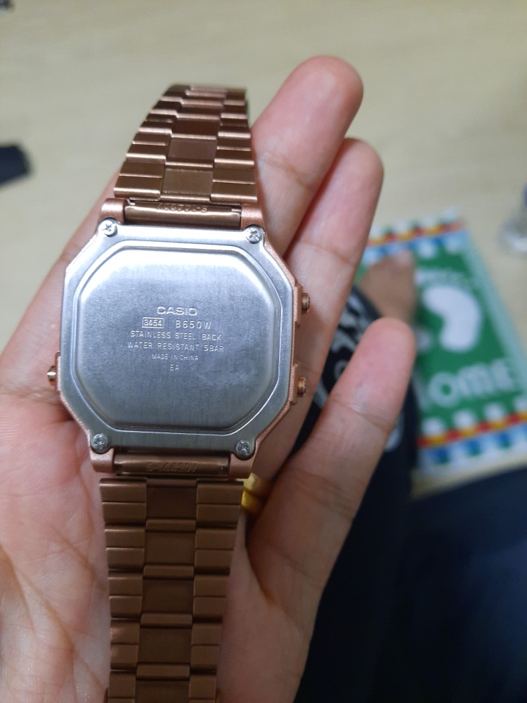 Casio rose sale gold b650