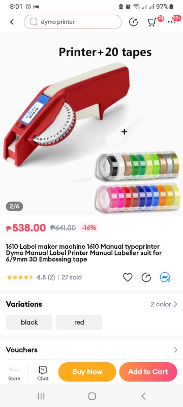 Dymo Label maker machine Dymo 1610 Manual typeprinter Dymo Manual Label  Printer Manual Labeller suit for 6/9mm 3D Embossing tape
