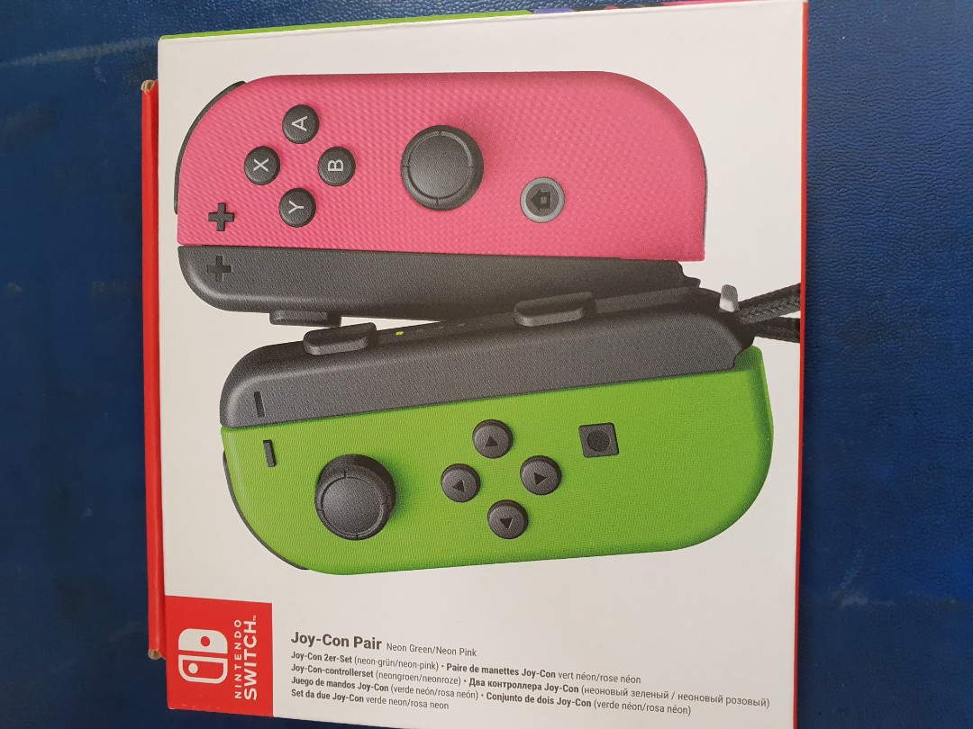 Nintendo Switch Joy-Con Pair, Neon Pink and Neon Green 