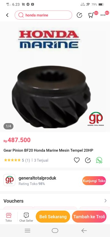 Honda 41131-ZY1-000 Gear Pinion - Genuine OEM Replacement Part