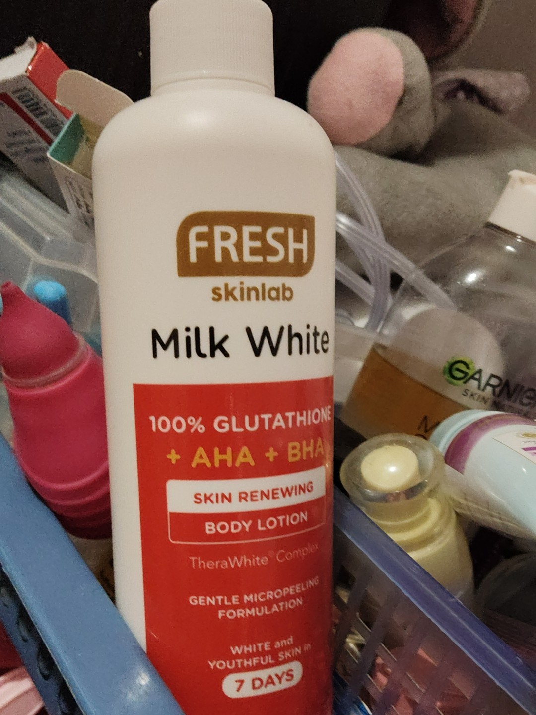 FRESH Skinlab Milk White Gluta AHA BHA Skin Renewing Body Lotion 480ml  Gluta For Whitening - Lazada