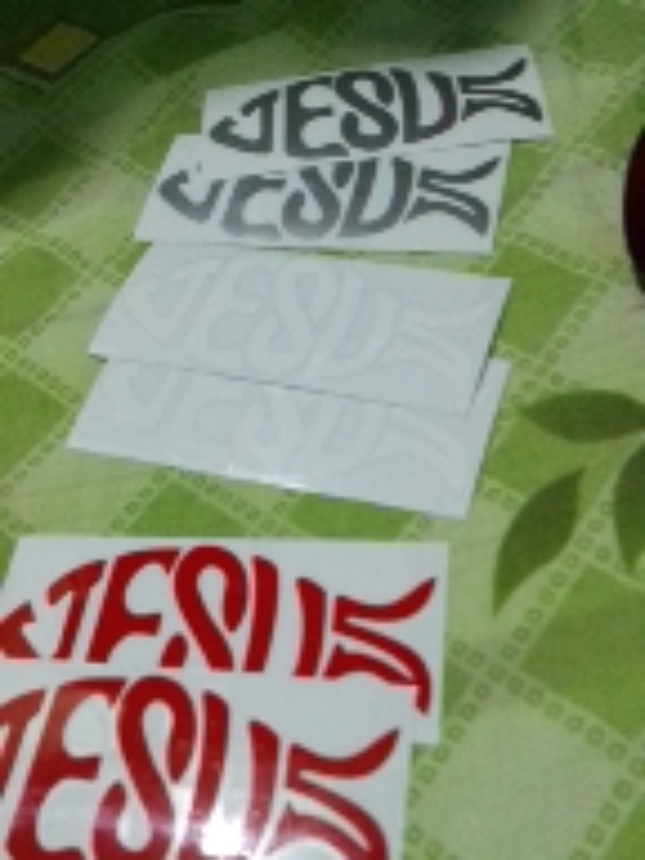 INDIGOS UG Adesivo per auto, JDM - Die Cut - Fish Euro OVAL
